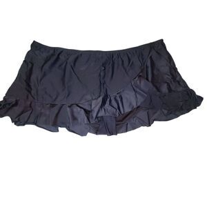 Catalina Black Skirted Swim Bottom Skirt Sixes 2X (22W-24W) BOTTOMS ONLY